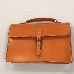 Courreges Paris Vintage Camel Leather Bag